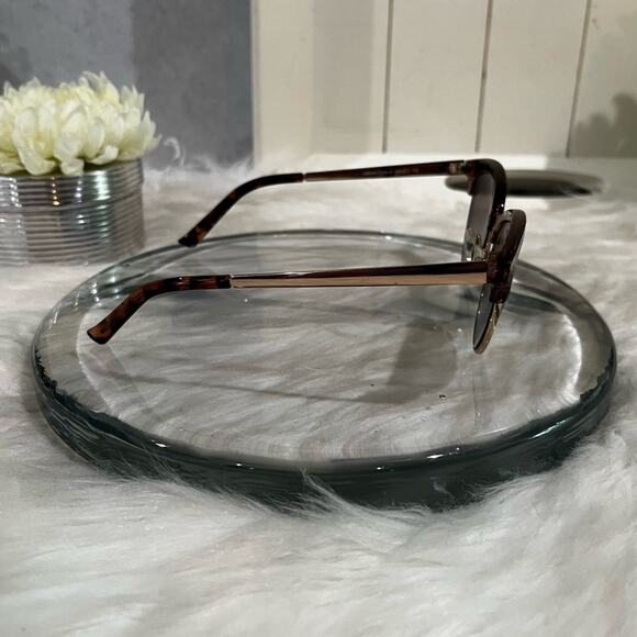 NEW Nanette Lepore Cat Eye Metal Frame Gradient Sunglasses Tortoise Gold NN201 - Picture 7 of 12